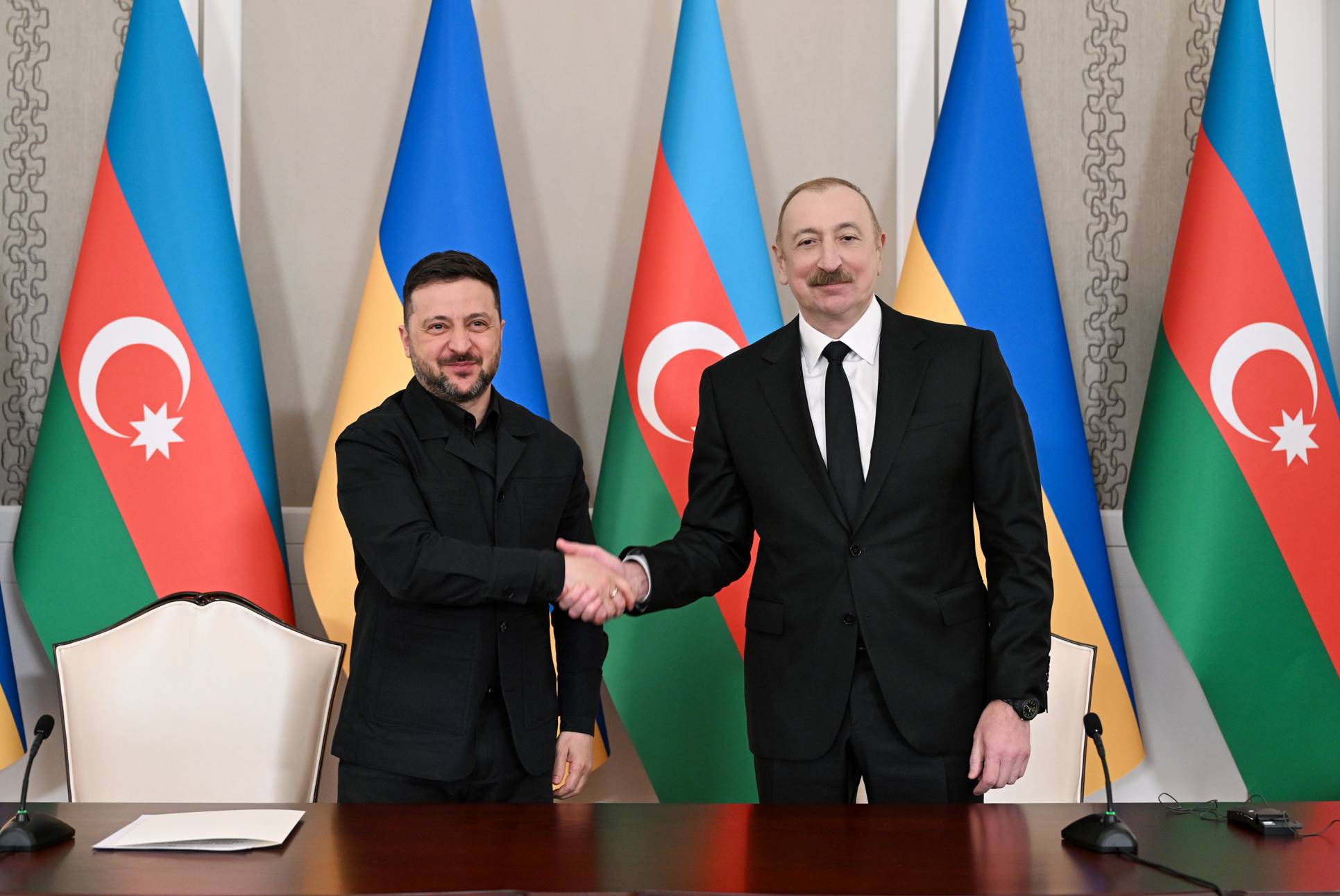 Azərbaycan və Ukrayna Prezidentlərinin Qəbələdə görüşü